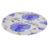Personalisiertes Schnittboard mit Blumen - Einziga Schneidebrett (Ecke)