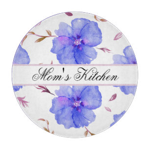Personalisiertes Schnittboard mit Blumen - Einziga Schneidebrett