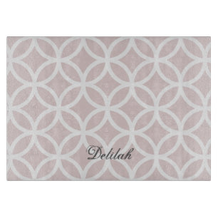 Personalisiertes Schnittmuster aus rosa Diamant Schneidebrett