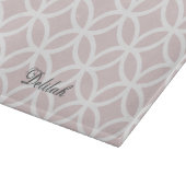 Personalisiertes Schnittmuster aus rosa Diamant Schneidebrett (Ecke)
