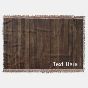 Personalisiertes Schokoladenbraun-Holzmuster Decke