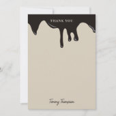 Personalisiertes Schokoladenmuster Dankeskarte (Vorderseite)