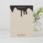 Personalisiertes Schokoladenmuster Dankeskarte (Stehend Vorderseite)