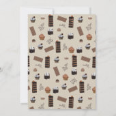 Personalisiertes Schokoladenmuster Dankeskarte (Rückseite)