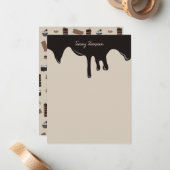 Personalisiertes Schokoladenmuster Mitteilungskarte (Vorderseite/Rückseite Beispiel)