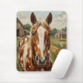 Personalisiertes Schönes Braun-Weißes Pferd Mousepad (Mit Mouse)
