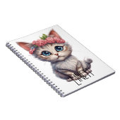 Personalisiertes schönes Cat Spiral Notebook: Grac Notizblock (Rechte Seite)
