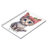 Personalisiertes schönes Cat Spiral Notebook: Grac Notizblock (Linke Seite)