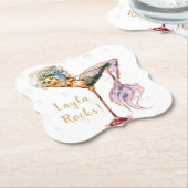 Personalisiertes Schönes Mermaid Martini Untersetzer (angewinkelt)