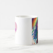 Personalisiertes schönes Regenbogen-Anime-Mädchen Kaffeetasse (Mittel)