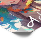 Personalisiertes schönes Regenbogen-Anime-Mädchen Poster (Ecke)
