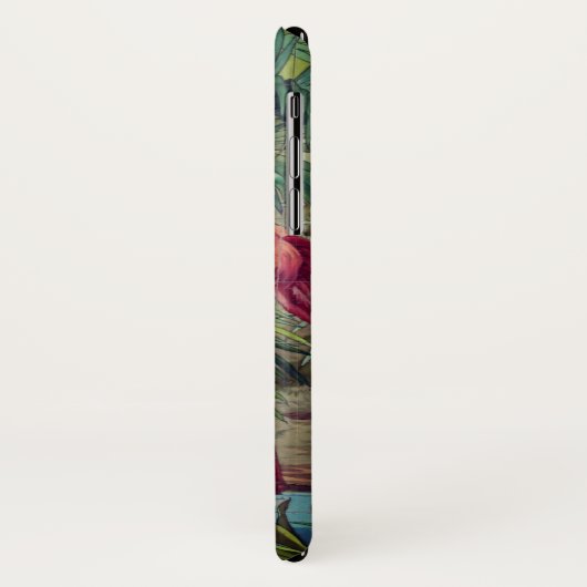 Personalisiertes schönes rosa Flamingo-Wandgemälde Case-Mate iPhone Hülle (Hinten/Links)