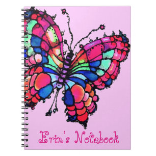 Personalisiertes schönes Schmetterlings-Notizbuch Notizblock
