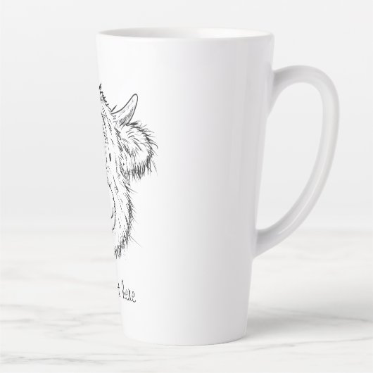 Personalisiertes schottisches Hochlandkuh-Sketch-P Milchtasse (Rechts)