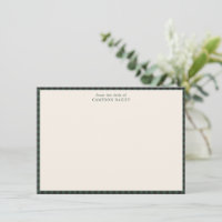 Personalisiertes Schreibpapier Green Buffalo Check