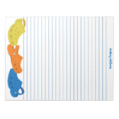 Personalisiertes Schreibpapier mit farbigen Kunsts Notizblock (Vorderseite)