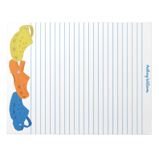 Personalisiertes Schreibpapier mit farbigen Kunsts Notizblock (Vorderseite)