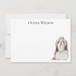 Personalisiertes Schreibpapier mit Hund Mitteilungskarte