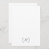 Personalisiertes Schreibpapier mit Laurel-Kranz Mitteilungskarte (Vorne/Hinten)