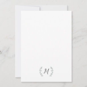 Personalisiertes Schreibpapier mit Lorbeerkranz-Mo Mitteilungskarte