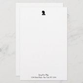 Personalisiertes Schreibpapier mit Schachstück Briefpapier (Vorne/Hinten)