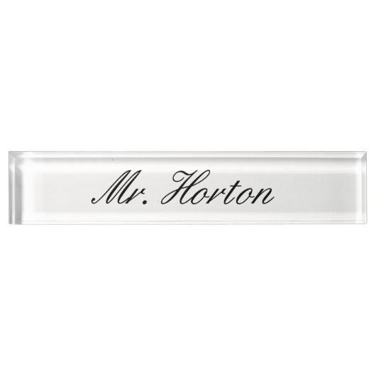 Personalisiertes Schreibtisch-Nummernschild Namensplakette (Vorderseite)