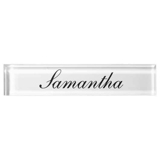 Personalisiertes Schreibtischnummernschild mit Namensplakette (Vorderseite)