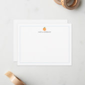 Personalisiertes Schreibwarenset Orange Frucht Bla Mitteilungskarte (Vorderseite/Rückseite Beispiel)
