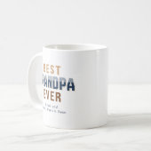 Personalisiertes Schriftzug-Design Bester Opa Alle Kaffeetasse (Vorderseite Links)