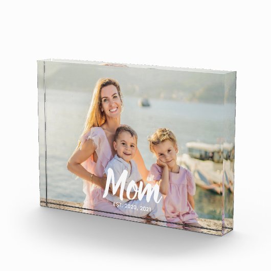 Personalisiertes Schriftzug-Mutter-Etabliertes Fot Fotoblock (Rechts)
