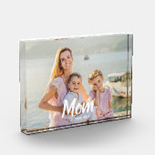 Personalisiertes Schriftzug-Mutter-Etabliertes Fot Fotoblock (Links)