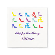 Personalisiertes "Schuhe" Papier Napkins