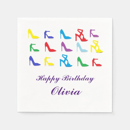 Personalisiertes "Schuhe" Papier Napkins Serviette (Vorderseite)