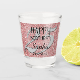 Personalisiertes Schuhglas zum 25. Geburtstag Schnapsglas