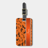 Personalisiertes Schuhmuster der orange Gepäckanhänger (Vorderseite vertikal)