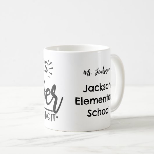 Personalisiertes "Schulabbruch" Kaffeetasse (VorderseiteRechts)