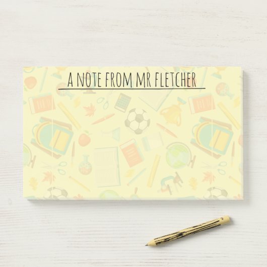 Personalisiertes Schulangebot Post-it Klebezettel (Auf Schreibtisch)