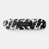 Personalisiertes Schulbuch aus schwarzem Marmor Skateboard (Horizontal)