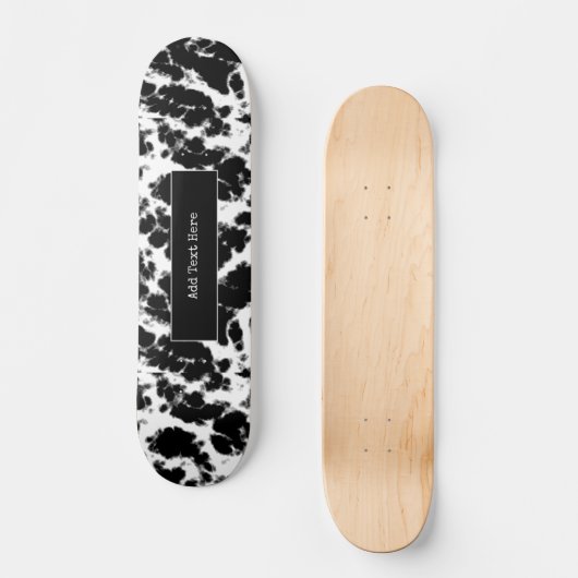 Personalisiertes Schulbuch aus schwarzem Marmor Skateboard (Vorderseite)