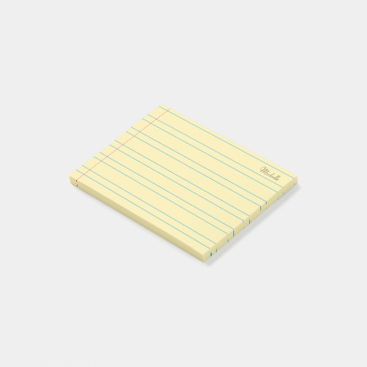 Personalisiertes Schulbuch Post-it Klebezettel (angewinkelt)