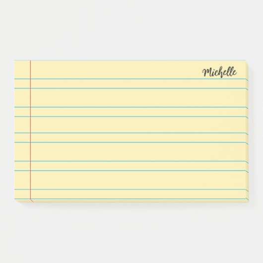 Personalisiertes Schulbuch Post-it Klebezettel (Vorderseite)