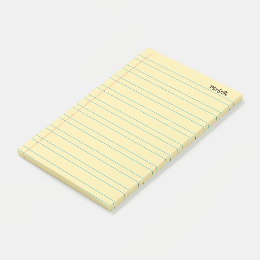 Personalisiertes Schulbuch Post-it Klebezettel (angewinkelt)