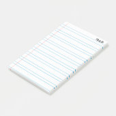 Personalisiertes Schulbuch Post-it Klebezettel (angewinkelt)