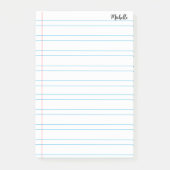 Personalisiertes Schulbuch Post-it Klebezettel (Vorderseite)