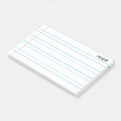 Personalisiertes Schulbuch Post-it Klebezettel (angewinkelt)