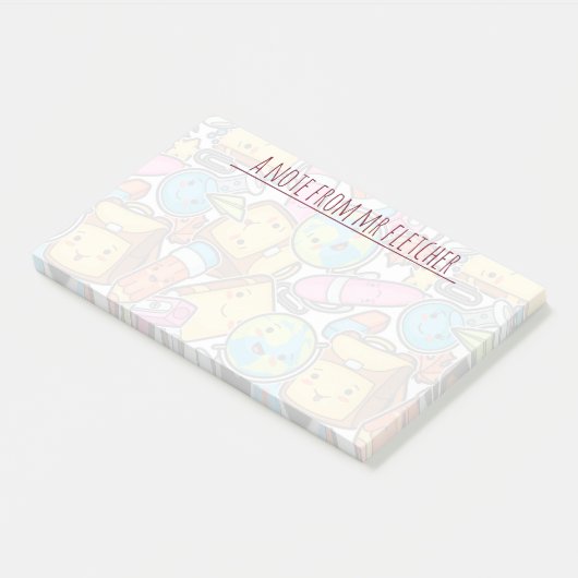 Personalisiertes Schulmaterial Post-it Klebezettel (angewinkelt)