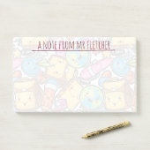 Personalisiertes Schulmaterial Post-it Klebezettel (Auf Schreibtisch)