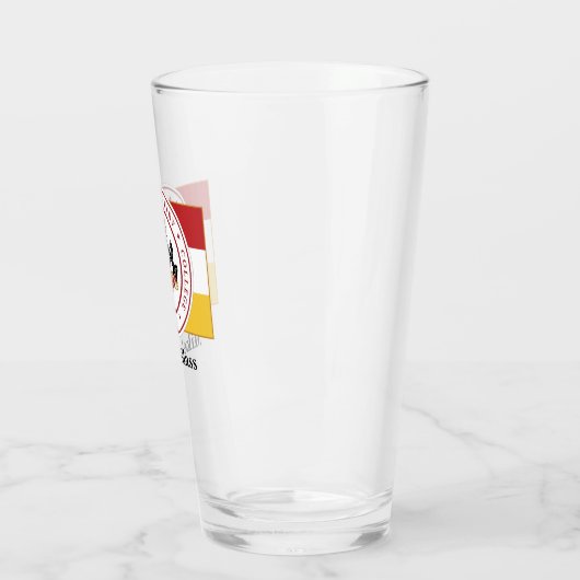 PERSONALISIERTES Schüttelglas/Tumbler mit PMC FLAG Glas (Links)