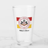 PERSONALISIERTES Schüttelglas/Tumbler mit PMC FLAG Glas (Vorderseite)