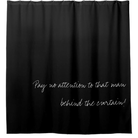 Personalisiertes Schwarz Duschvorhang (Vorderseite)